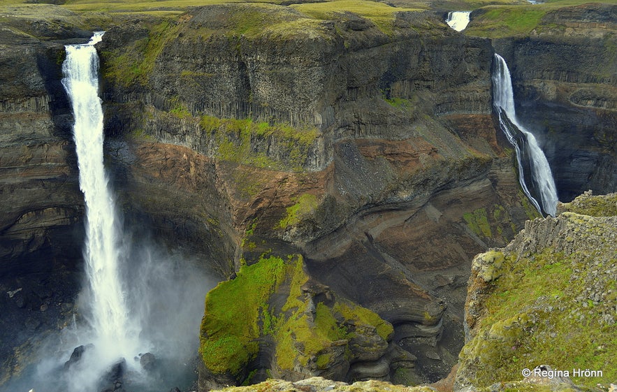 Háifoss and Granni waterfalls