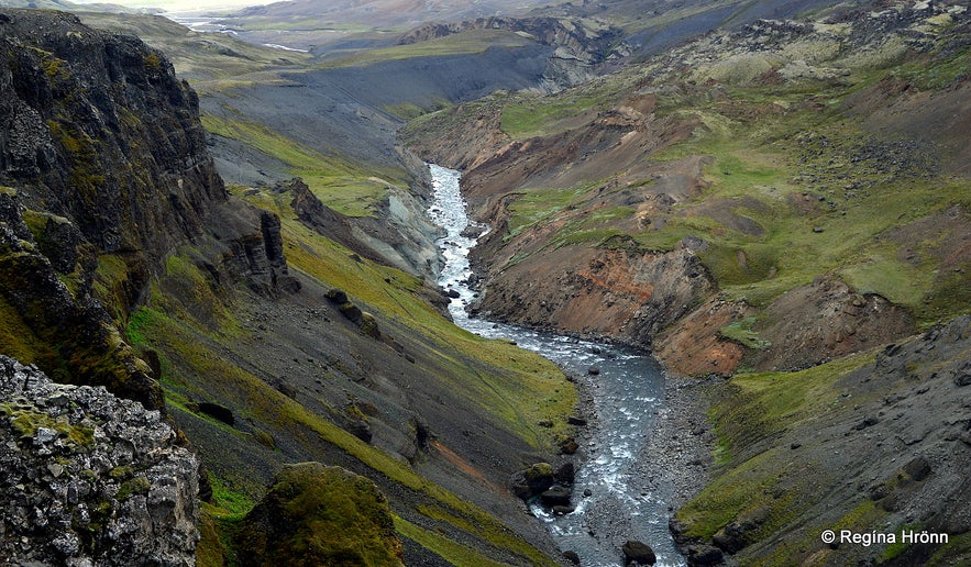 Fossárdalur valley - view from Háifoss