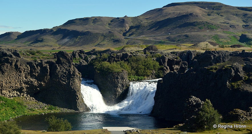 Hjálparfoss waterfall