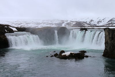 One of northern Iceland's most beautiful waterfalls, Goðafoss.