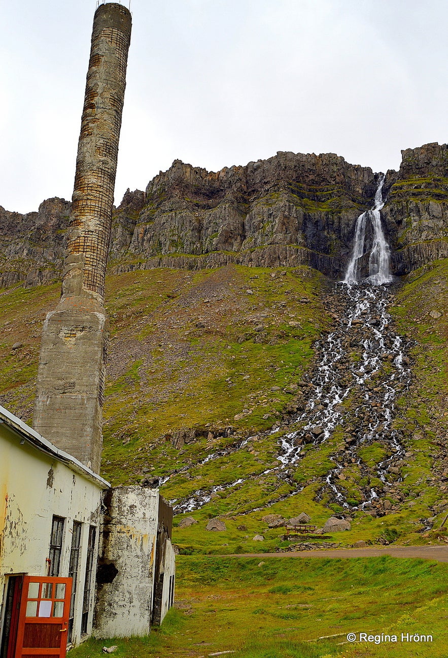 Djúpavík at Strandir - Djúpavíkurfoss waterfall