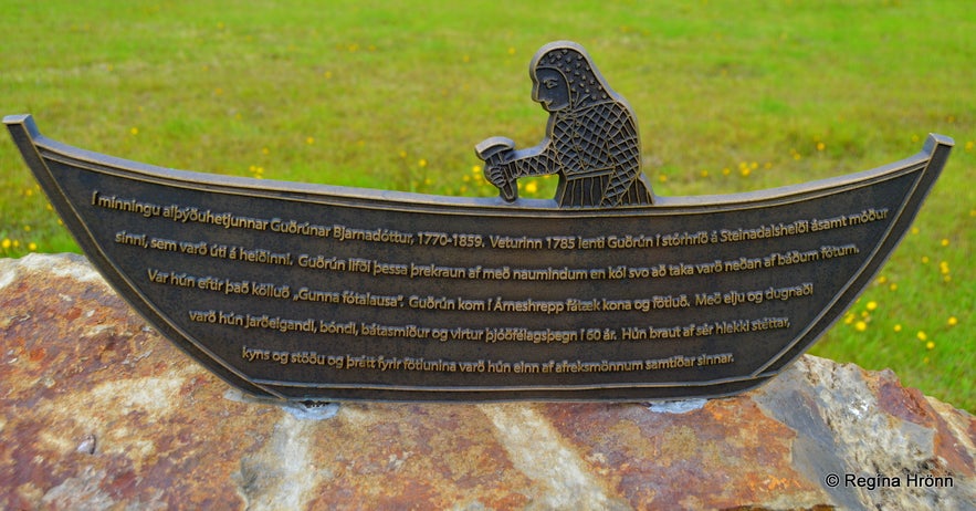 Trékyllisvík at Strandir - memorial for Gunna fótalausa