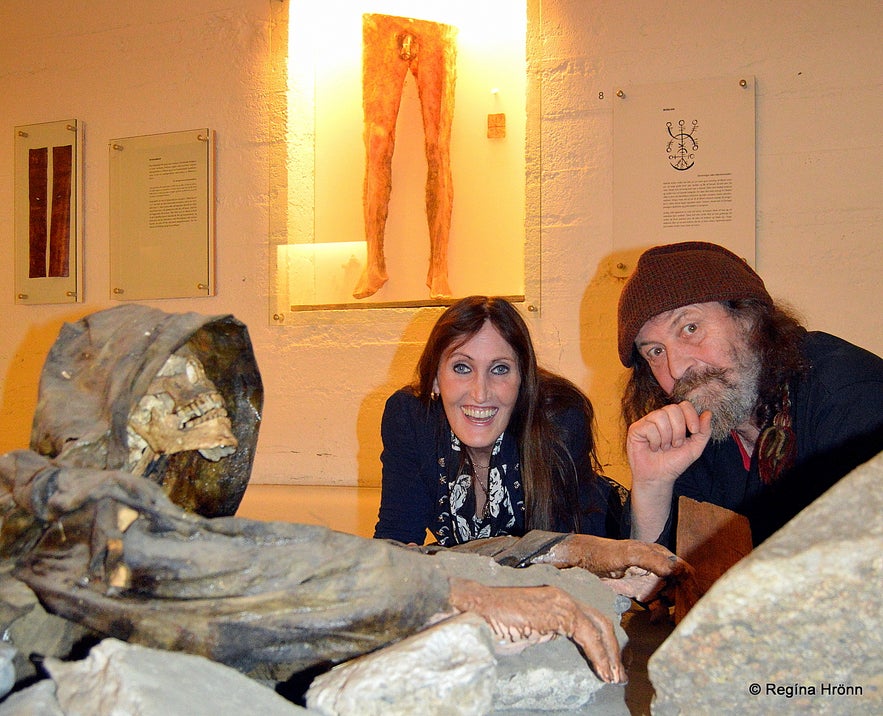 Regína with Sigurður Atlason at the Museum of Witchcraft