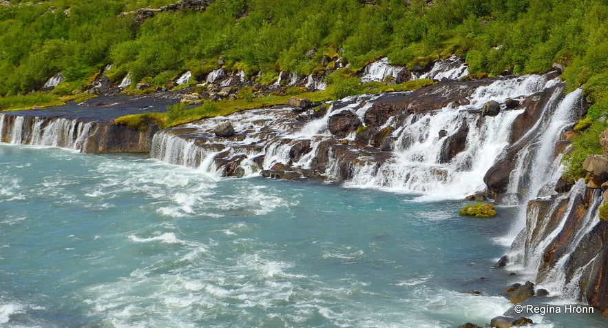 Hraunfossar waterfalls West-Iceland