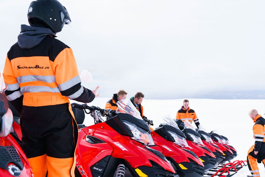 Snowmobiling is one of adventurous activities in Iceland.