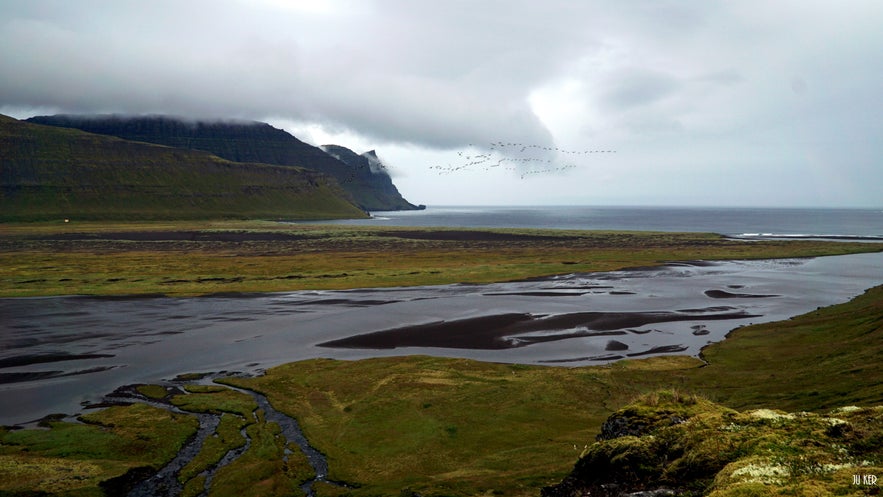 Vue des fjords de l'Ouest en Islande