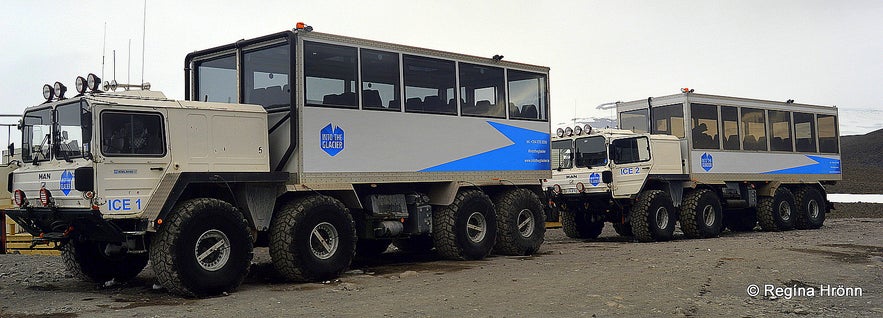  8-wheel monster glacier truck, a former NATO missile-launcher truck!  to Langjökull