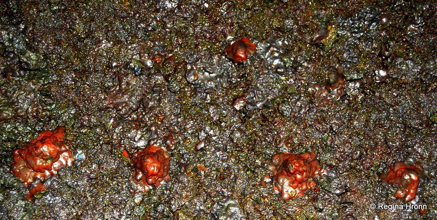 Lava Formations and Colours in Víðgelmir Lava Cave in West-Iceland