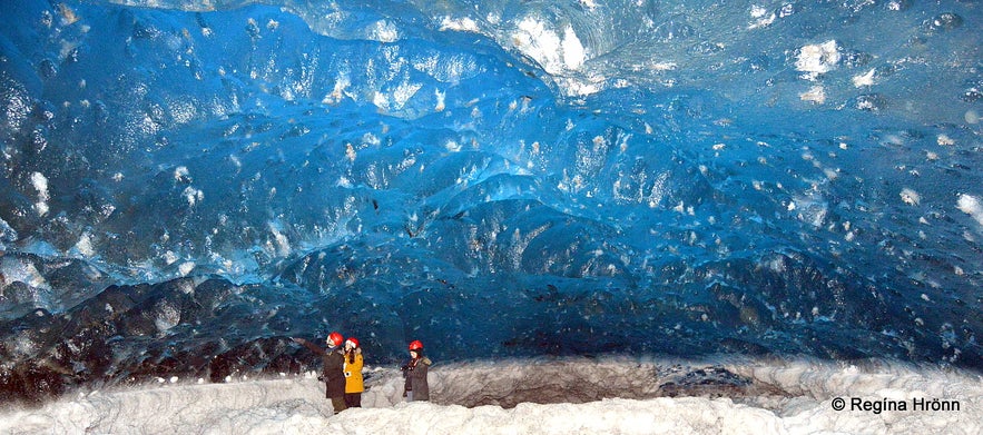 Inside an ice cave in Iceland