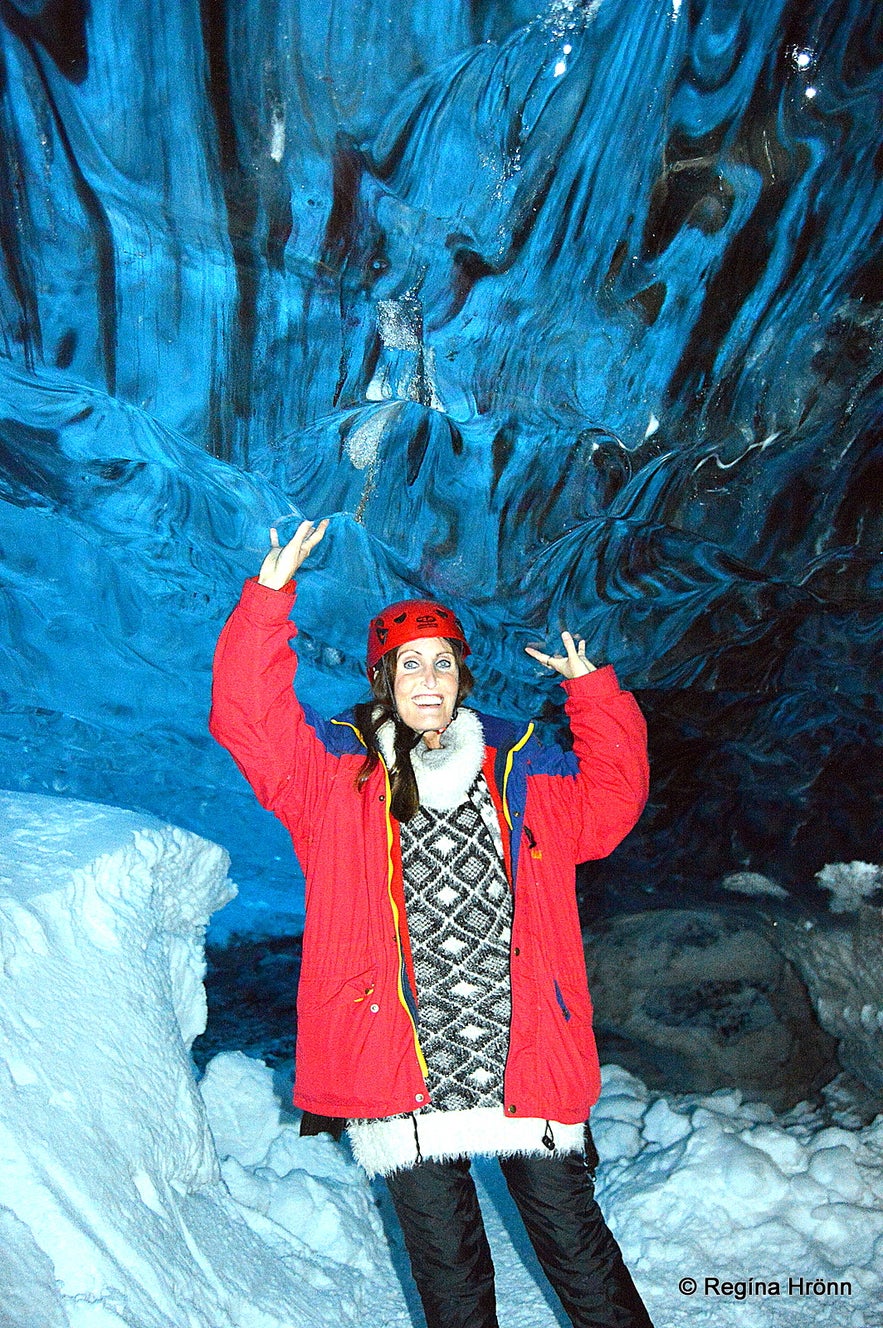 Regína Inside the Breiðamerkurjökull ice cave