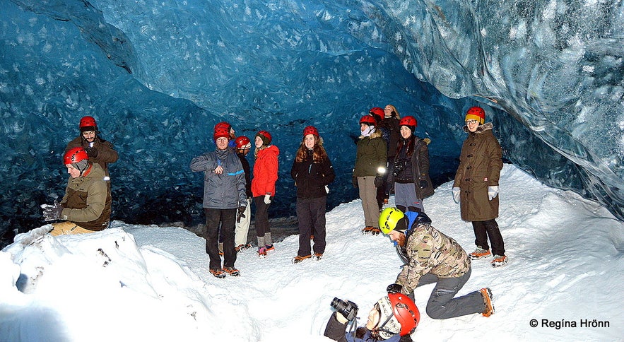 Inside the Breiðamerkurjökull ice cave