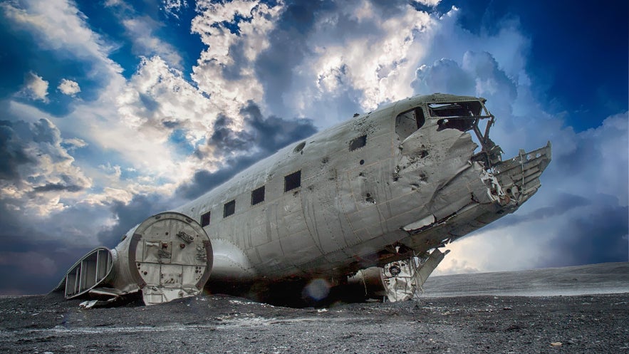 L'avion DC 3 en Islande