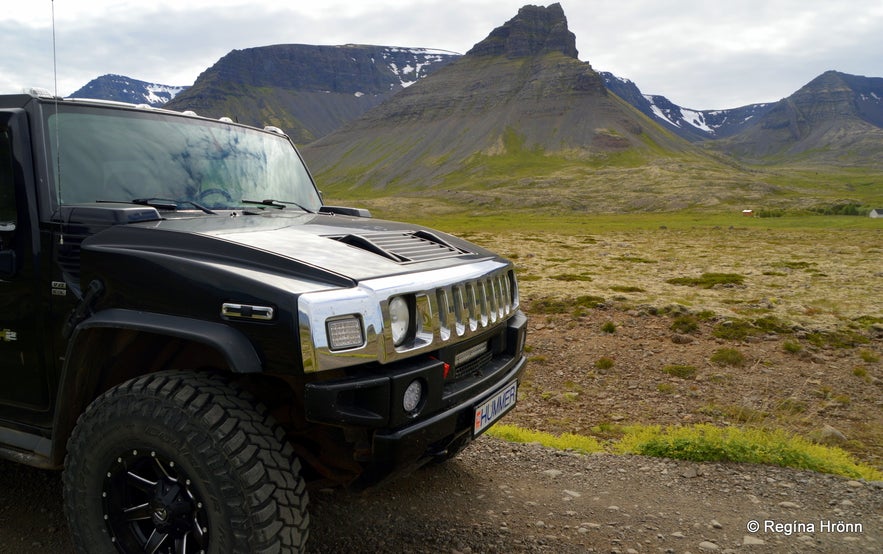 Driving on Westfjords roads - Keldudalur valley