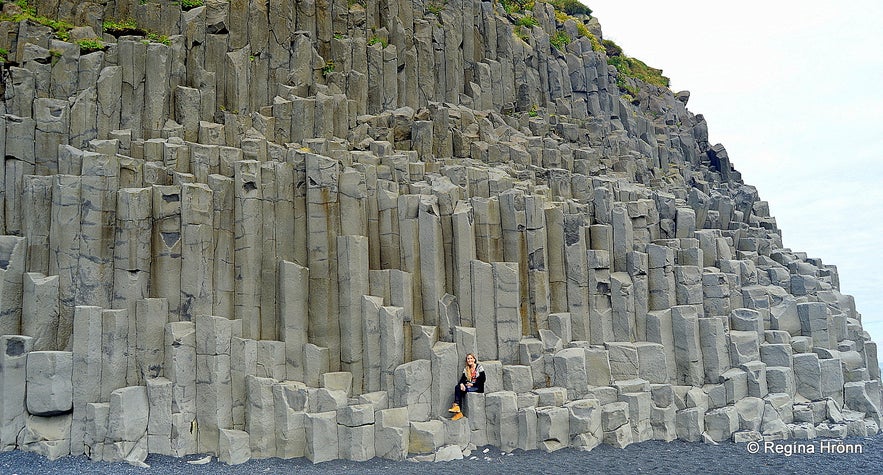 Regína at Reynisfjara beach