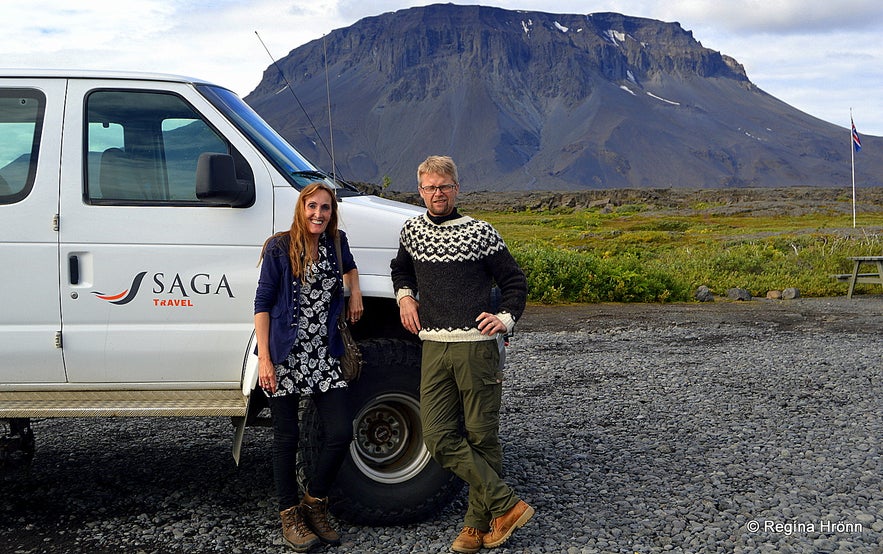 Regína at Herðubreiðarlindir - Mt. Herðubreið