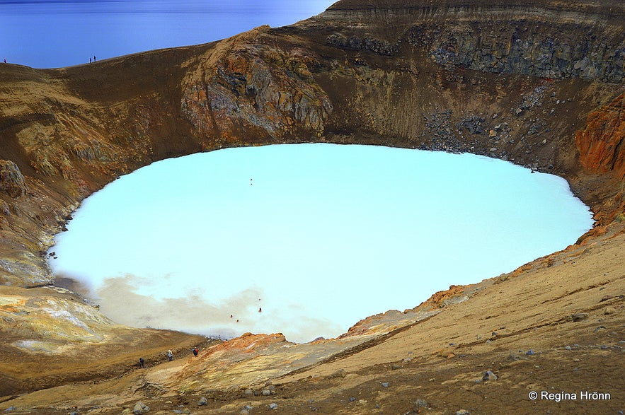 Víti explosion crater by Askja