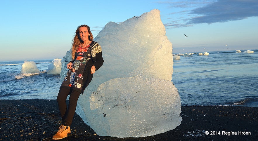 Regína on the ice diamond beach