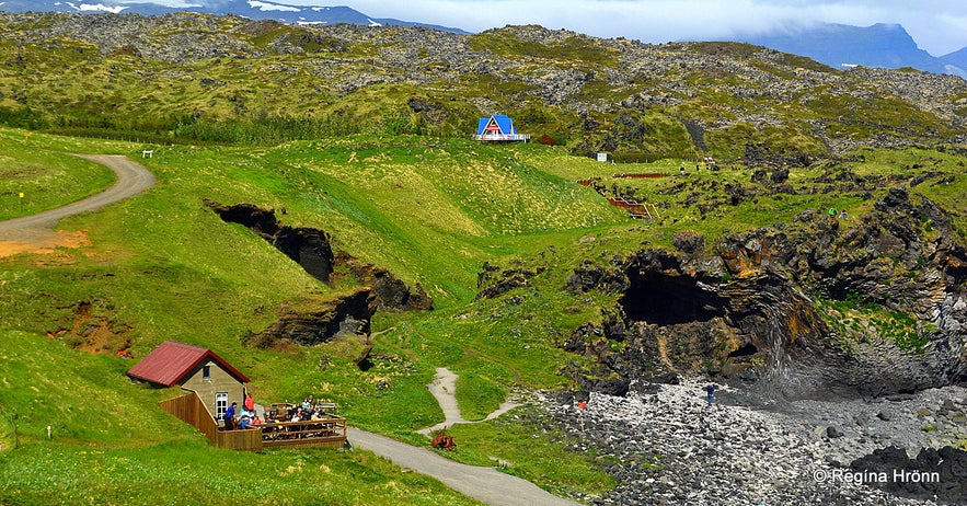 Fjöruhúsið café in Hellnar on Snæfellsnes peninsula, west Iceland