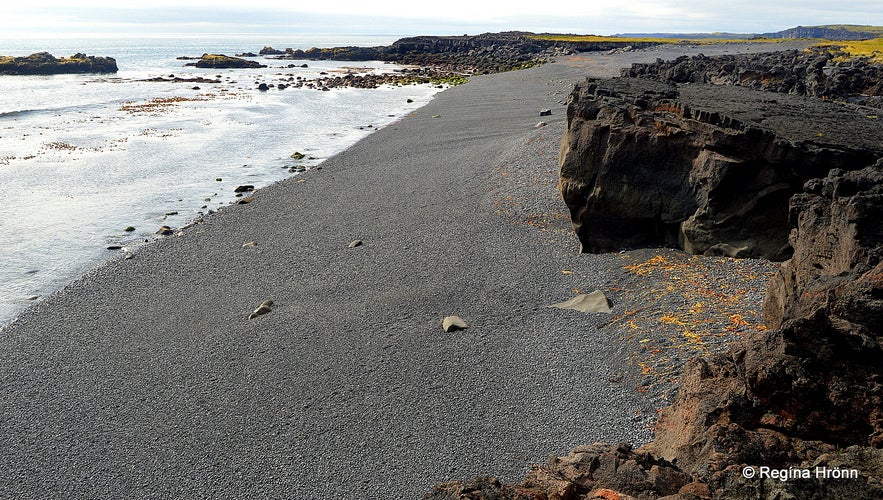 A black beach on the Snæfellsnes peninsula