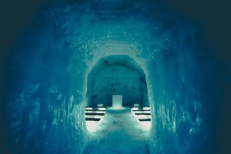 See the beautiful and intricate tunnels inside Langjökull glacier on a private tour of West Iceland.
