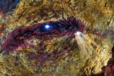 Perhaps the most unique perspective in Iceland, looking up from the base of a volcano's crater.