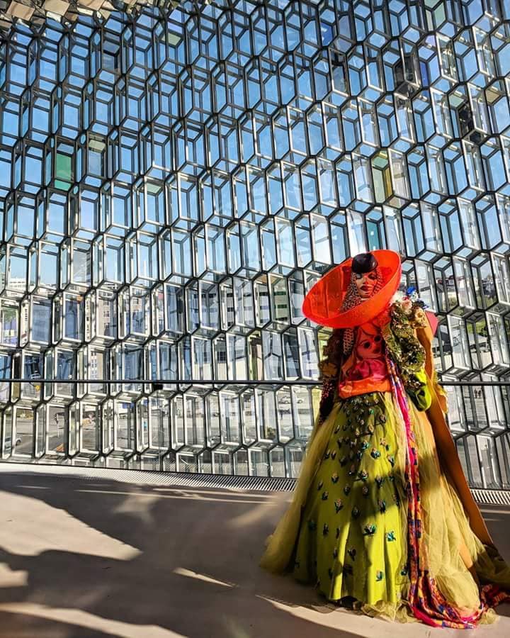 One of Daniel Lismore's sculptures at Harpa concert Hall.