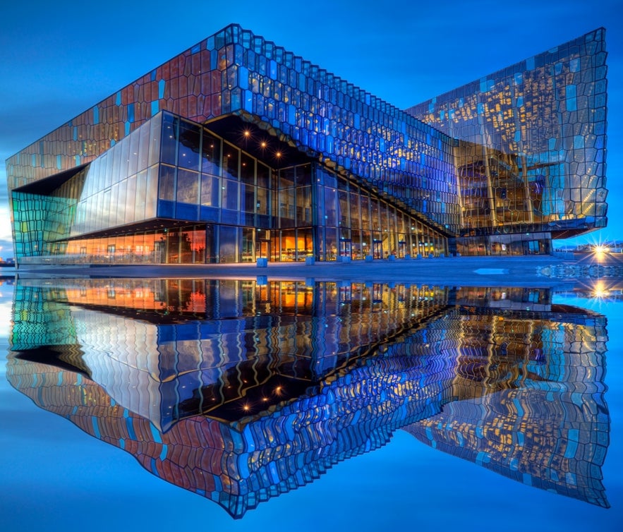 Harpa concert hall in central Reykjavík