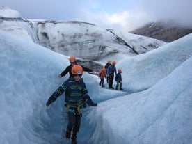 Gletjservandring på Vatnajökull med transport fra Jökulsarlon-gæetsjerlagune