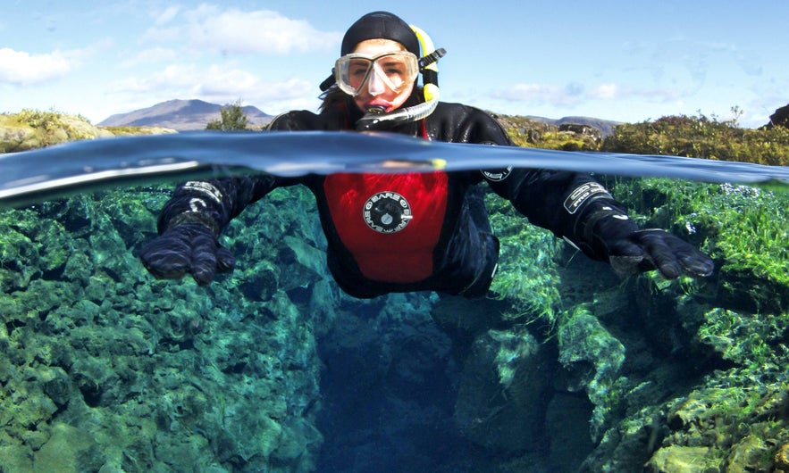 Snorkelling in Silfra Fissure is one of the most popular day tours from the capital.