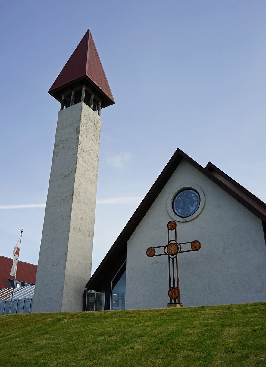 Snorrastofa is the main attraction at Reykholt, but there is also a geothermal pool.