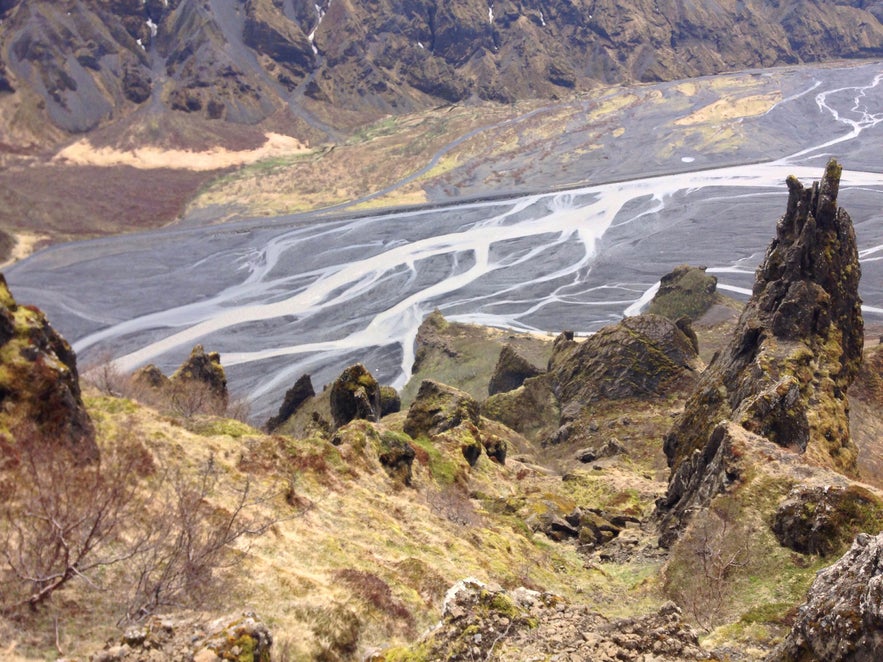 Stunning views in Þórsmörk valley in south Iceland