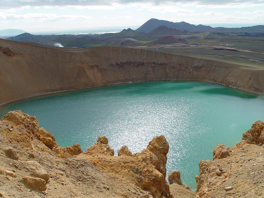 Viti crater, which means 'hell', is located in the Krafla fissure.