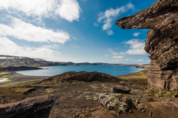 Kleifarvatn is the third largest lake in Iceland.