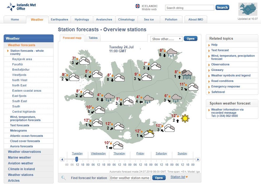 English version of the very helpful weather site www.vedur.is.