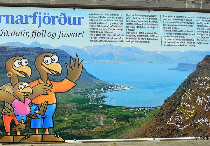 Arnarfjörður information sign