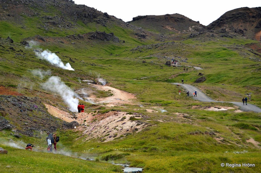 A photo of Reykjadalur, which is part of the Hengill volcanic system. A photo of Reykjadalur, which is part of the Hengill volcanic system.