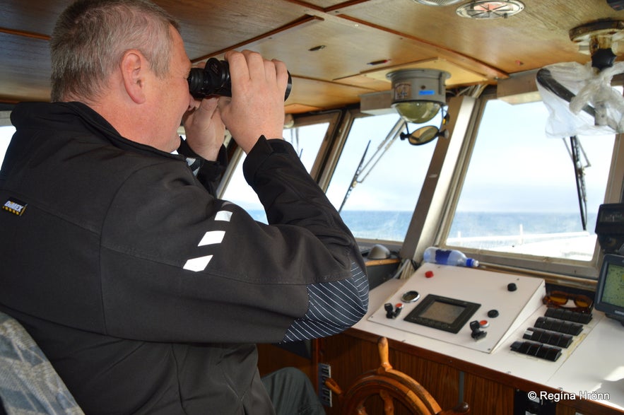 The captain of The whale-watching boat