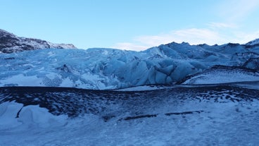 Sólheimajökull glacier in all it's beauty at the break of dawn.
