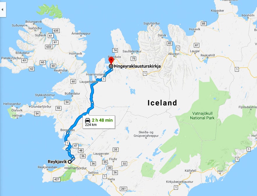 A Visit to the historical &THORN;ingeyrakirkja Church in North Iceland