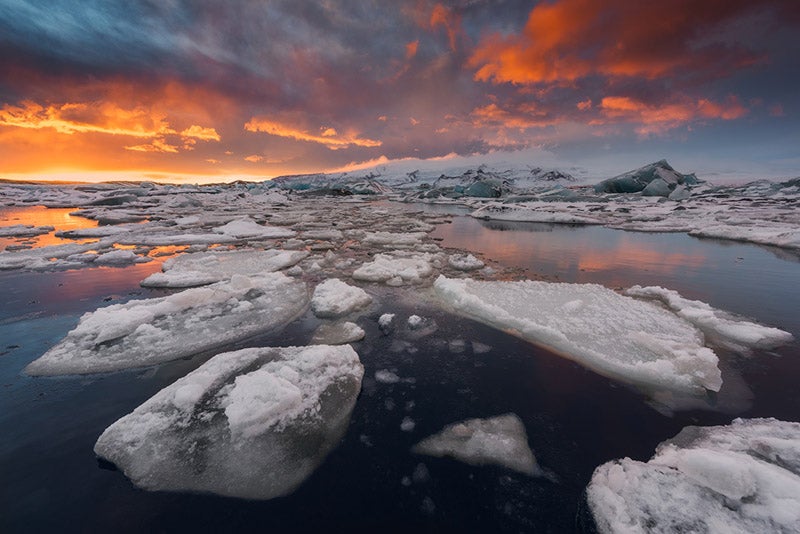 La laguna glaciale si trova nell'Islanda sud-orientale.