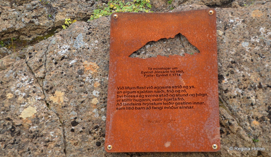 Memorial plaque at Hveravellir