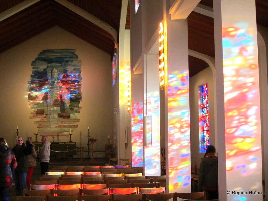 Inside Skálholt cathedral in southwest Iceland