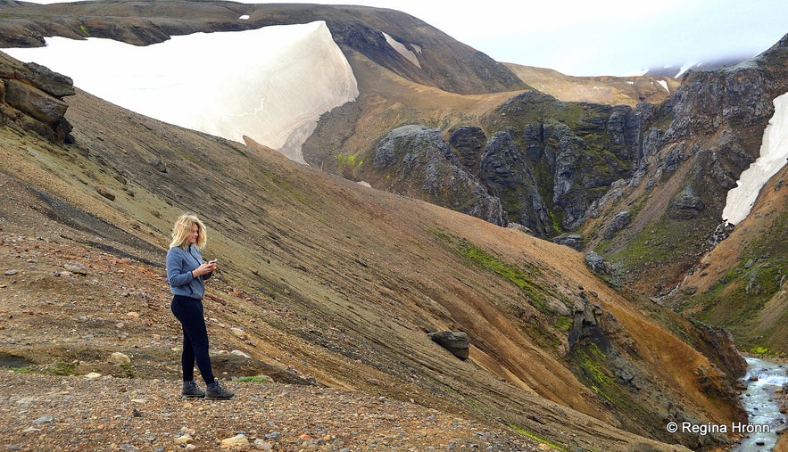 Beautiful gorges by Mt. Kerlingarfjöll