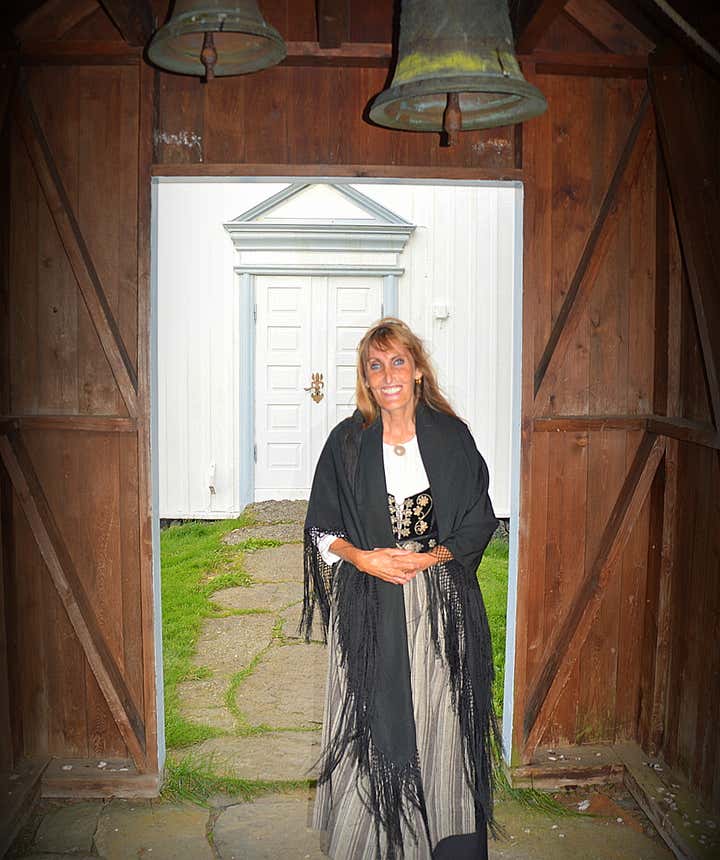 Regína at the majestic Grenjaðarstaður Turf House in North-Iceland