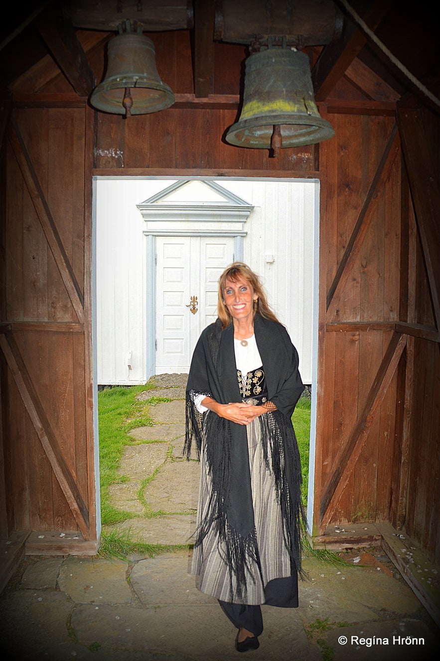 Regína at the majestic Grenjaðarstaður Turf House in North-Iceland