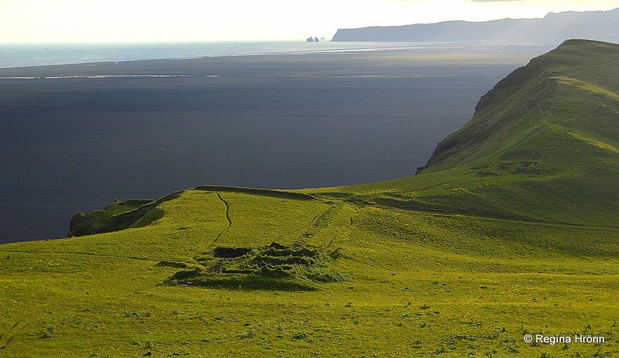 The view from the top of Hjörleifshöfði cape South-Iceland