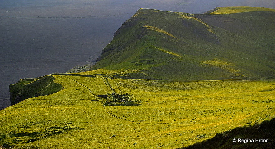 The view from the top of Hjörleifshöfði South-Iceland