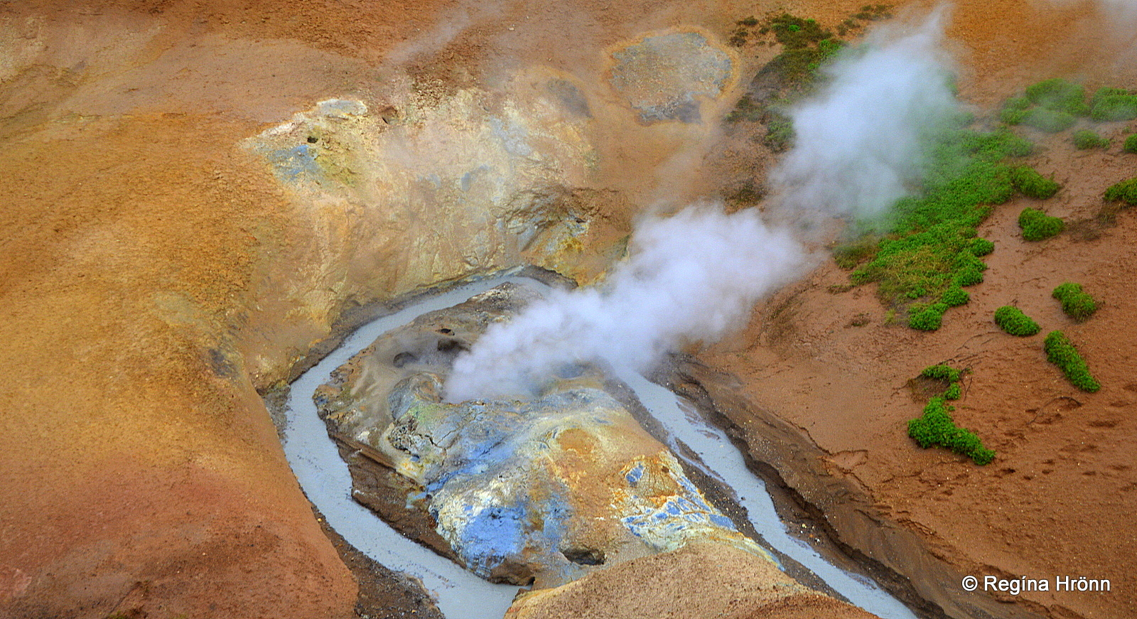 The colourful Þeistareykir Geothermal Area in North Iceland