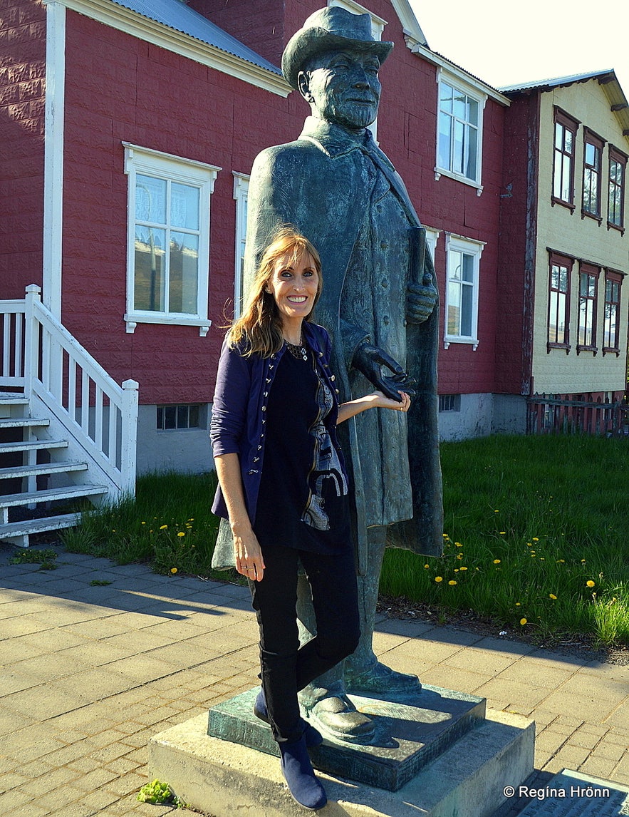 The Nonni statue by Nonnahús in Akureyri North-Iceland