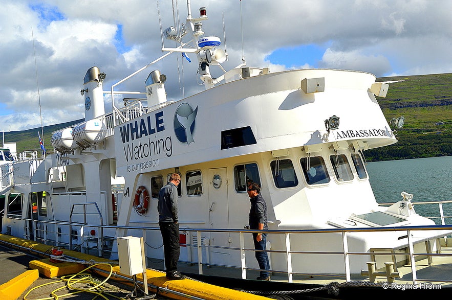 The Whale watching boat from Akureyri